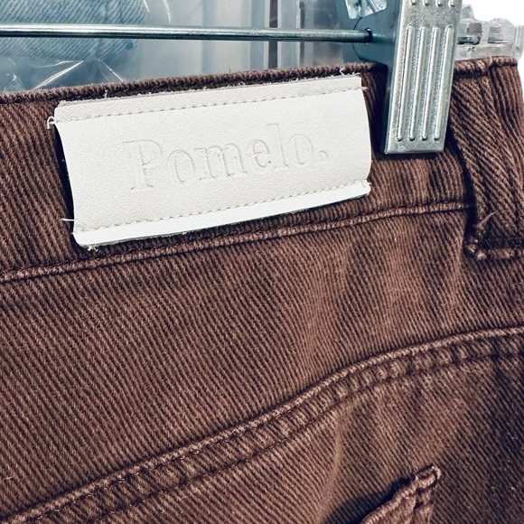 PMLO Pomelo Wide Leg Brown Lightweight Denim Jeans Medium Brown - Picture 3 of 8
